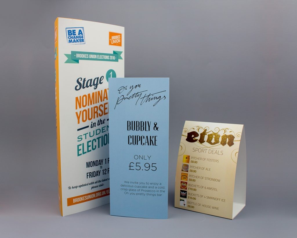 Table Tents Printing Cardiff